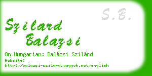 szilard balazsi business card
