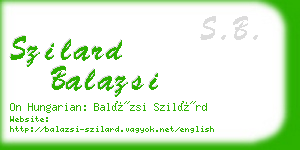 szilard balazsi business card
